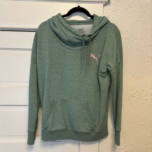 Puma Green Hoodie with pink detail